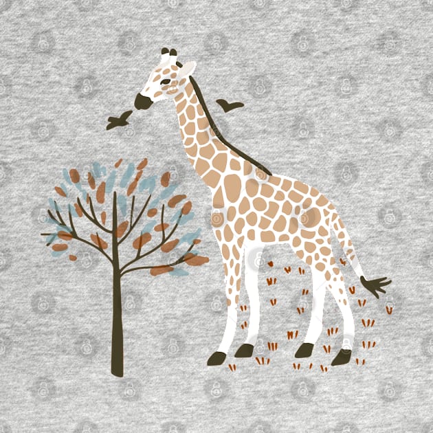 giraffe by Petit Faon Prints